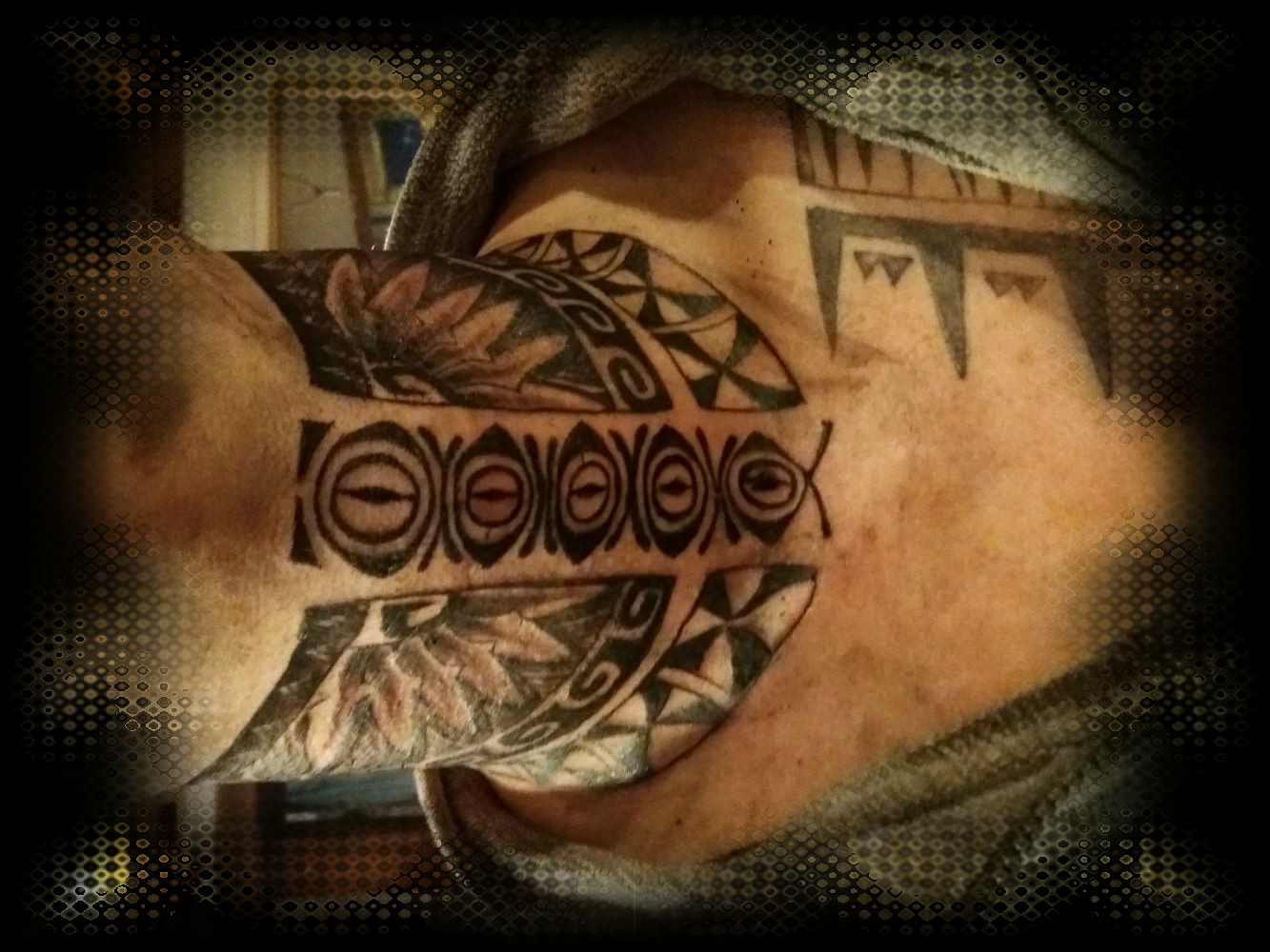 Maori Hals Tattoo exklusiv Ansicht